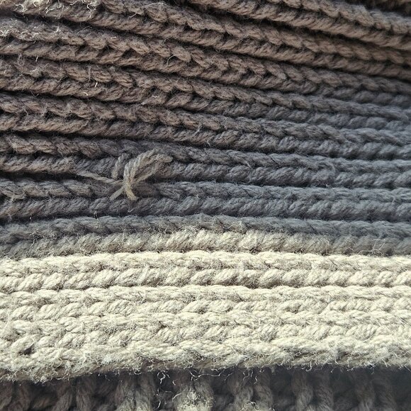 Aeropostale Wn Cropped Chunky CableKnit Sweater Gray L Light Academia Cozy Fall - Picture 8 of 15